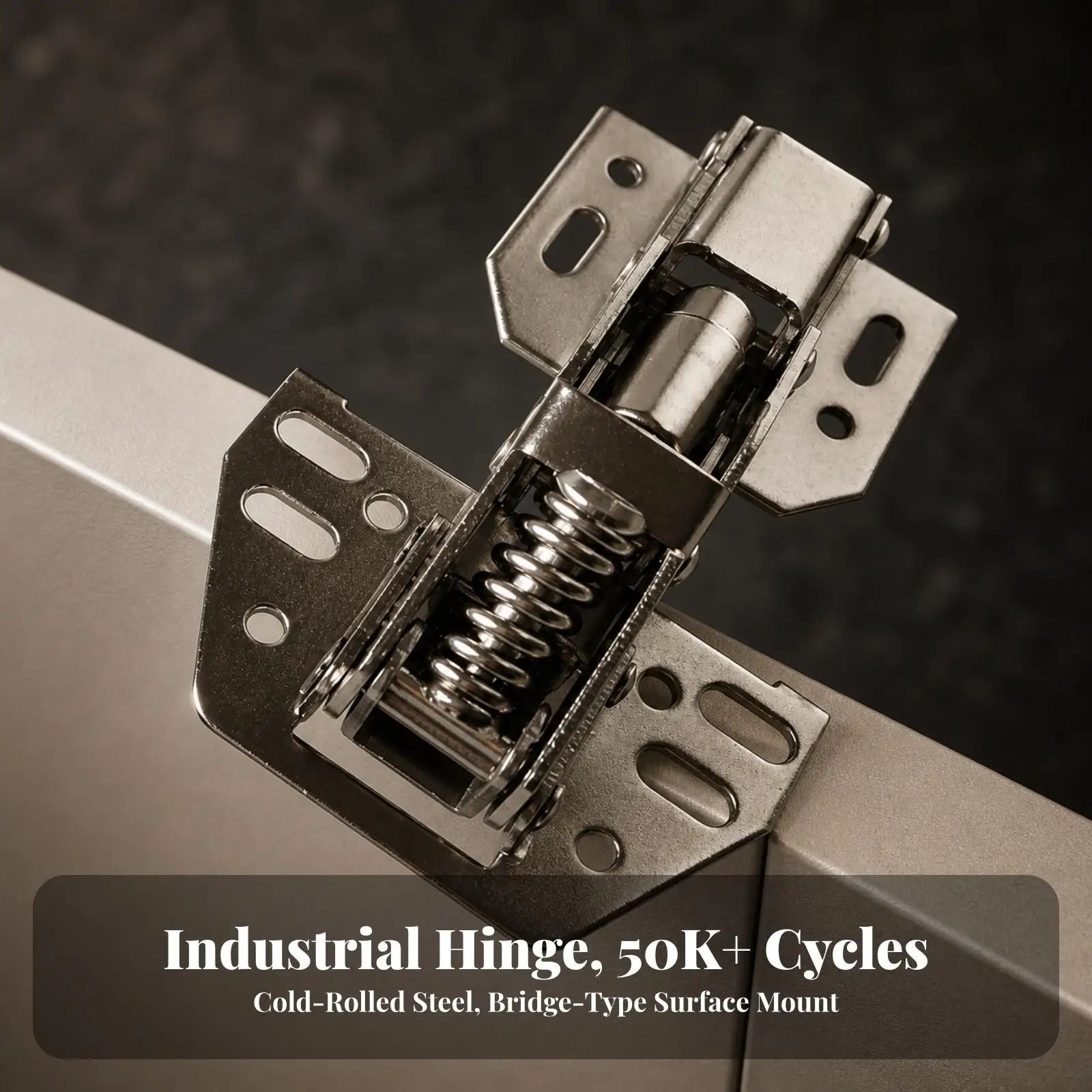RV Cabinet Hinge for Upward Opening Doors Heavy Duty Copper Finish with Spring Support for Camper Vans