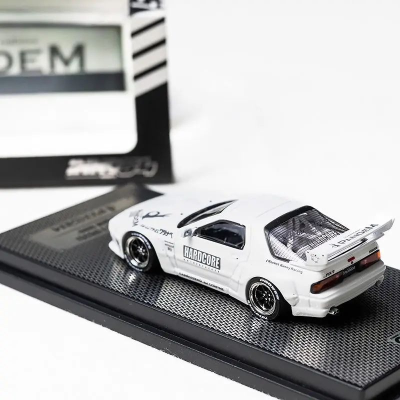 Diecast inno escala 1:64 mazda rx7 fc3s foguete coelho pandem liga modelo de carro brinquedo colecionável presente lembrança exibição ornamento