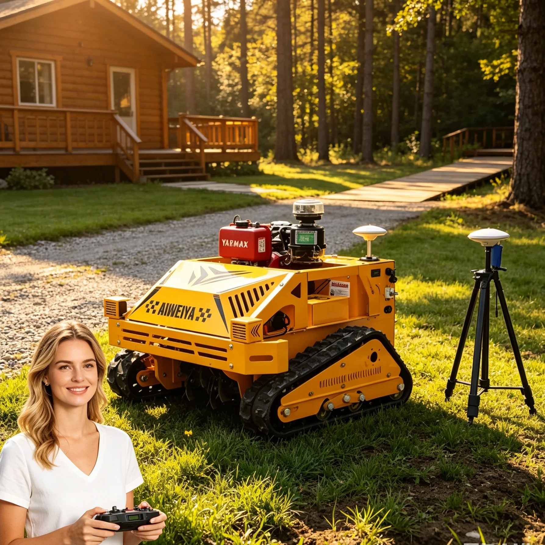 Customized Hilly Berry Orchard Slopes 550S GPS Self‑Propelled Robot Mower, GPS Positioning Avoids Missing Grass‑Cutting Areas