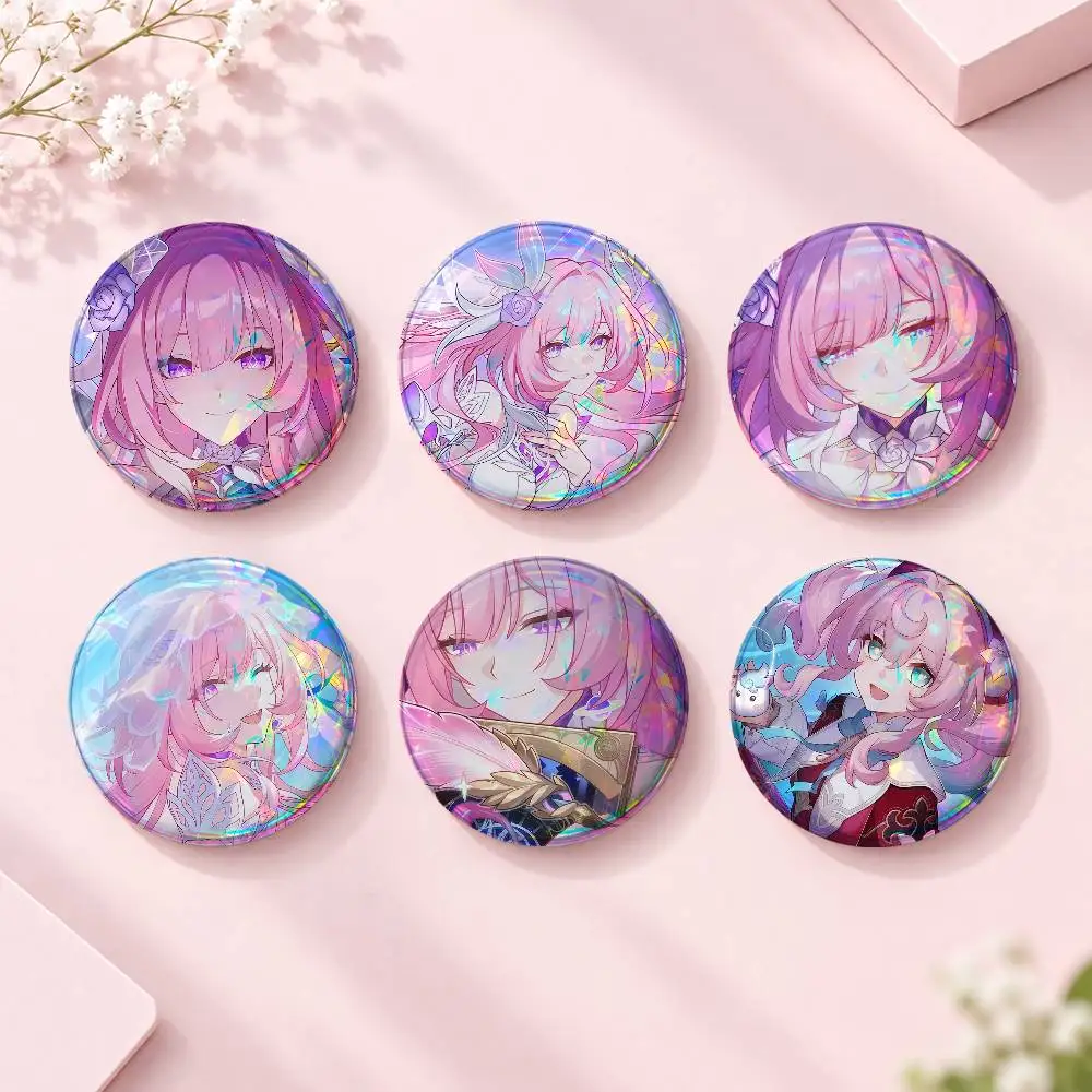 Ho-nkai Star Rail Cyrene Cute Cool Round Pin Badge Set For Anime Game Music Cartoon Fans Backpack Denim Jacket Hat Decoration