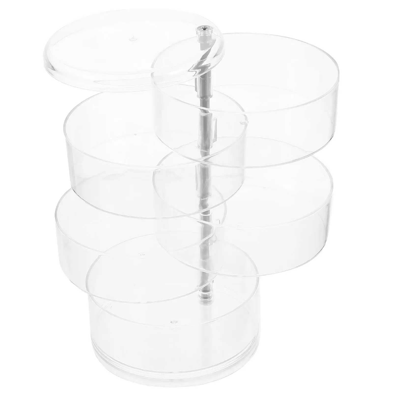 

Multi layer Jewelry ganizer Large Capacity Storage Transparent Cover Travel Size Fits Dressing Table Bathroom Rotatable Design