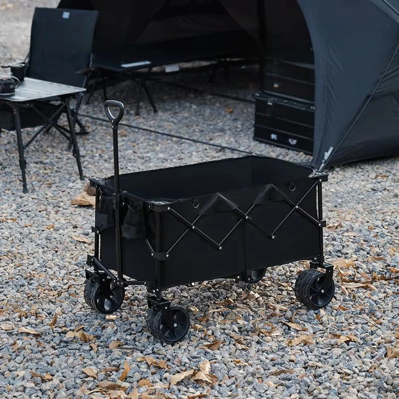 Travel Mountain Fun All Terrain Storage Cart Foldable Portable Four Wheel Cart Hand Push