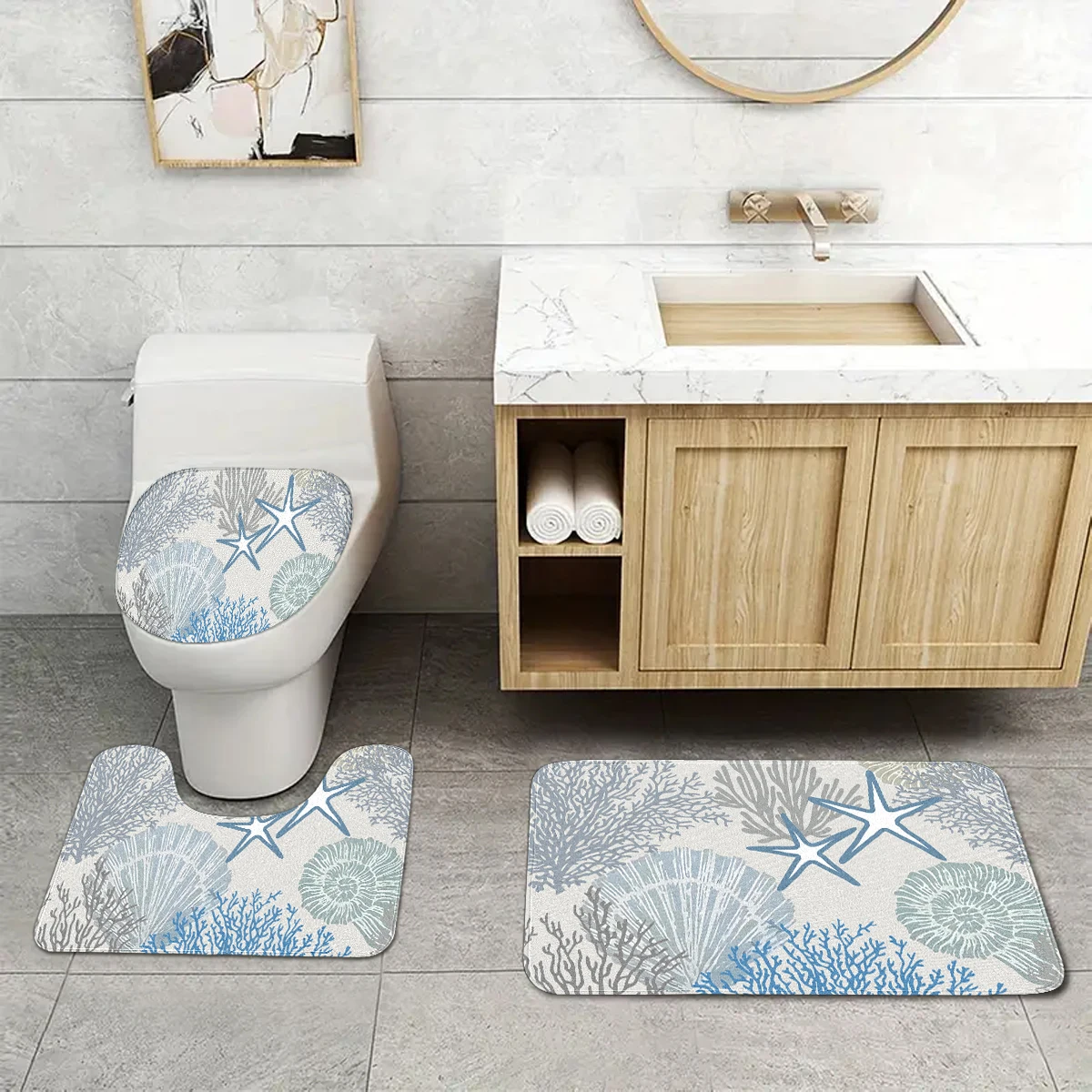 New non-slip absorbent soft toilet three-piece set (optional single or one size)