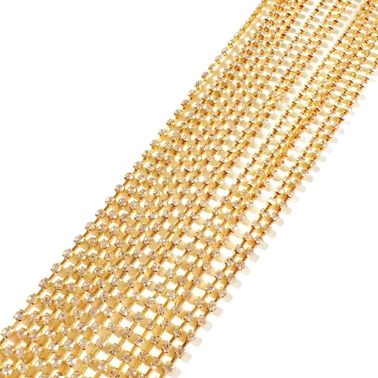 Fashion shining Rhinestone long tassel chain hair jewelry women's luxury shining crystal wedding headdress hair chain jewelry gi