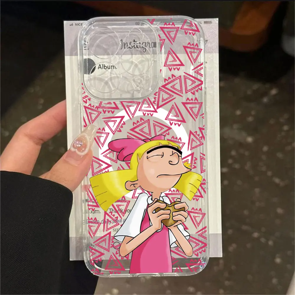 حافظة هاتف مغناطيسية رائعة مضحكة لهاتف آيفون 17 16 15 14 13 12 11 8 7 Air Plus Pro Max X XR XSMax غطاء من البولي يوريثان الحراري الناعم الشفاف