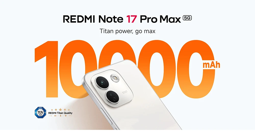 Global Version Redmi Note 17 Pro Max 5G 6.83' Smartphone 5G 9210mAh Battery 100W HyperCharge IP66 IP68 Powerful Snapdragon® 6 Gen 5