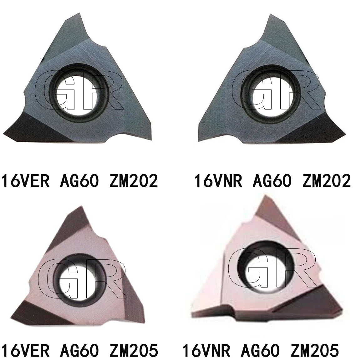 

10pcs 16VER AG60 / 16VNR AG60 60° 0.5mm-3.0mm triangle Thread Turning Tool Carbide Insert Thread Vertical CNC Internal External