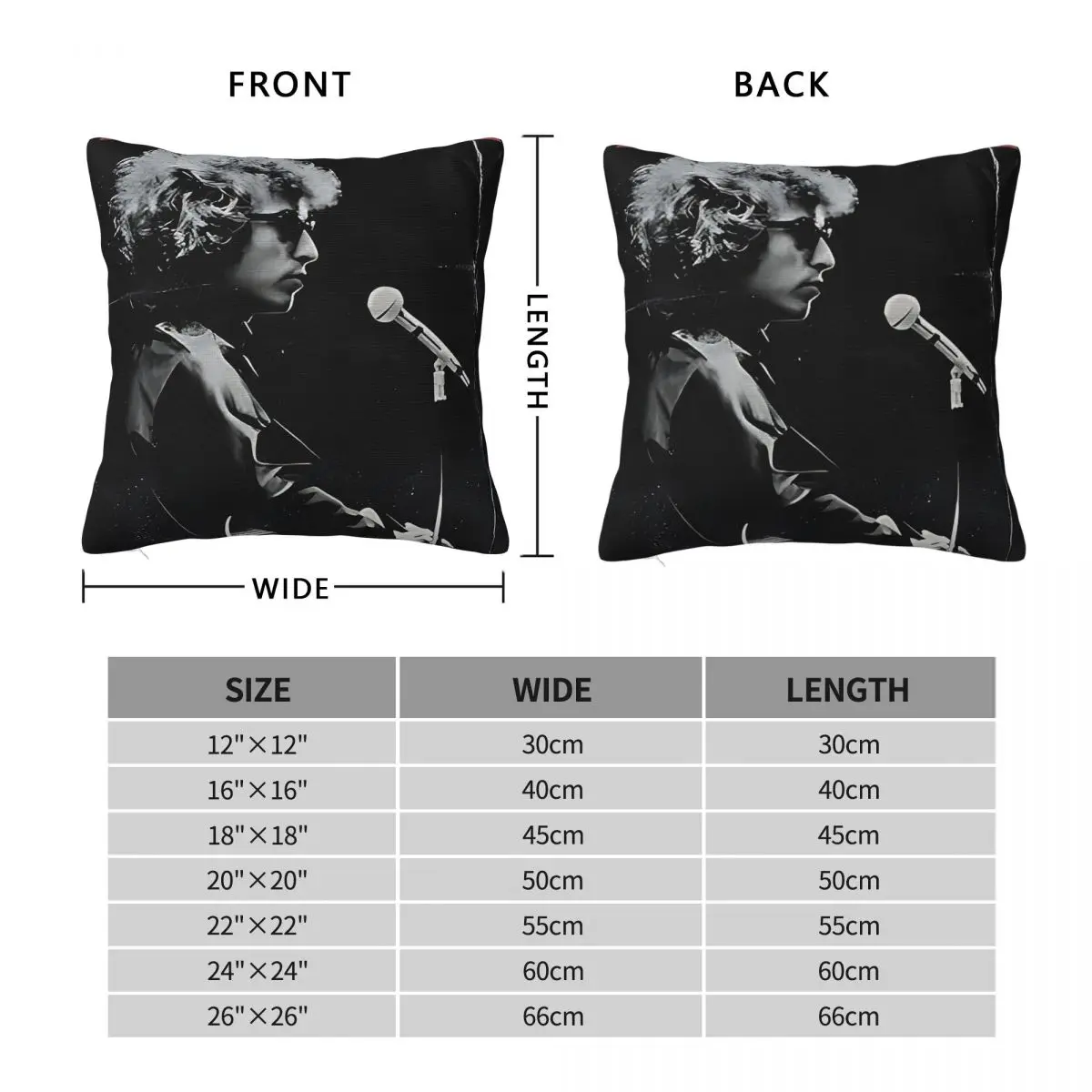 Bob Dylan Legend Never Die Square Pillowcase Polyester Linen Velvet Creative Zip Decorative Throw Pillow Case Bed Cushion Case