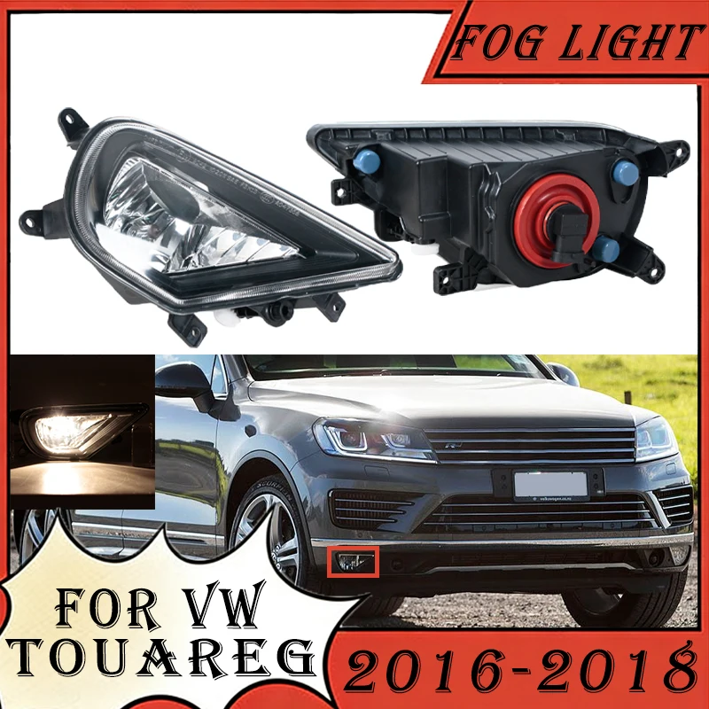 

Передняя противотуманная фара для Volkswagen VW Touareg 2016-2018 с лампами 7P6941699G 7P6941700G