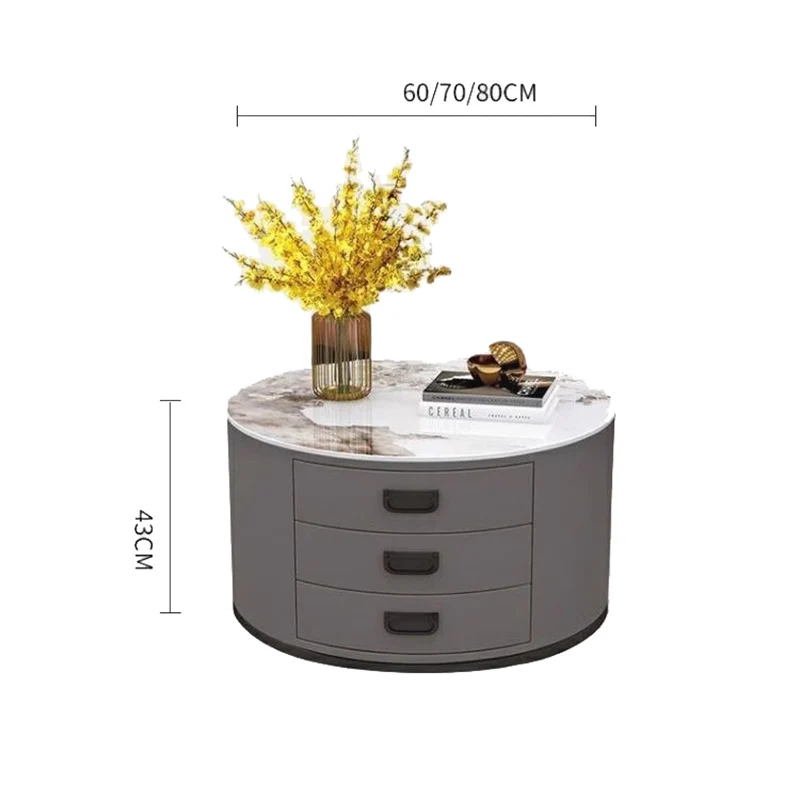 Round Modern Coffee Tables With Drawers Design Premium Beauty Coffee Tables Trendy Nordic Mesa De Centro Living Room Furniture