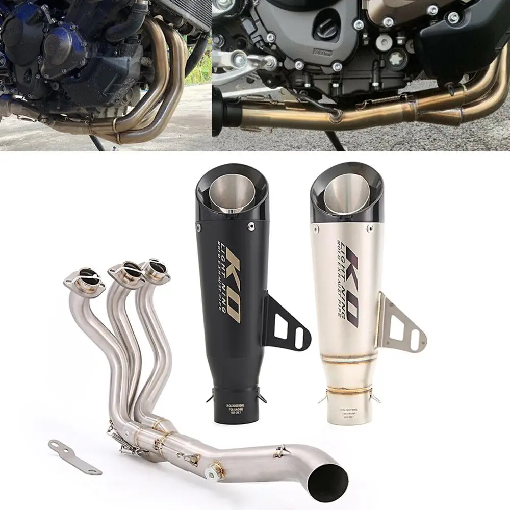 Exhaust System For Yamaha TRACER 900\GT 15-19 Motorcycles Tail Muffler Header Mid Pipe Stainless Steel Slip On Without DB Killer