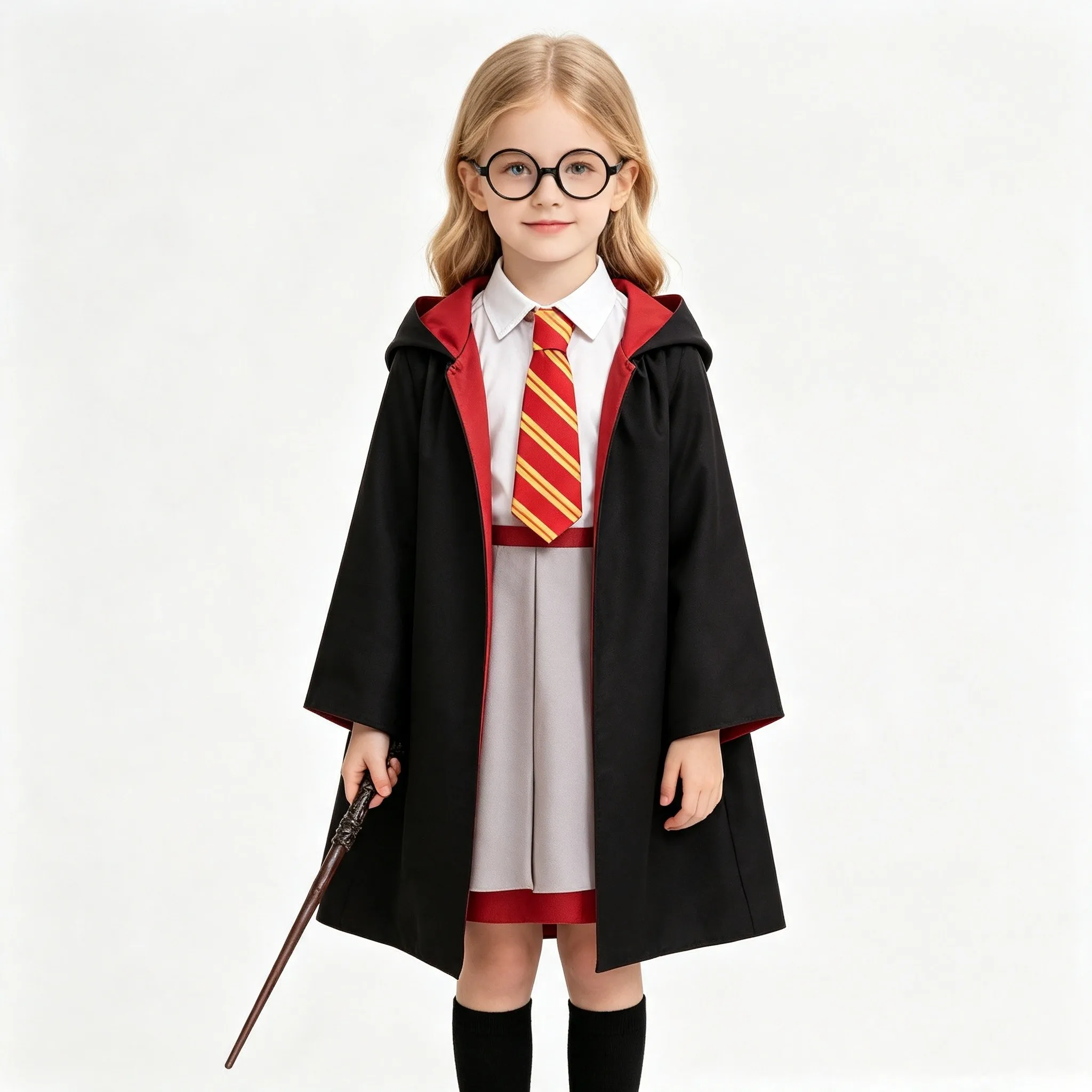 Halloween 2026 3PS Academy Style Children's Dress+Cloak Set Cosplay Dress up Costume Special Occasion Performance Costume