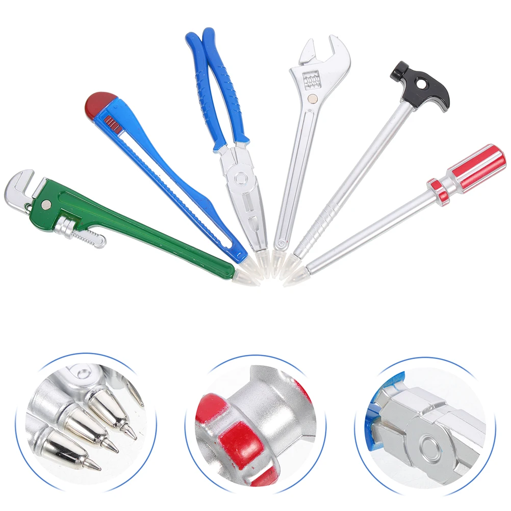 Bolígrafo con forma de herramienta de Hardware creativo para estudiantes, escritura suave, plástico Premium, compacto, ligero, sin esparcir de tinta