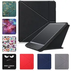 Multi-Opvouwbare Stand N873 Smart Case Schokbestendig 7 Inch Beschermende Shell Auto Wake/Sleep Pu Lederen Funda Voor Kobo Libra H2o