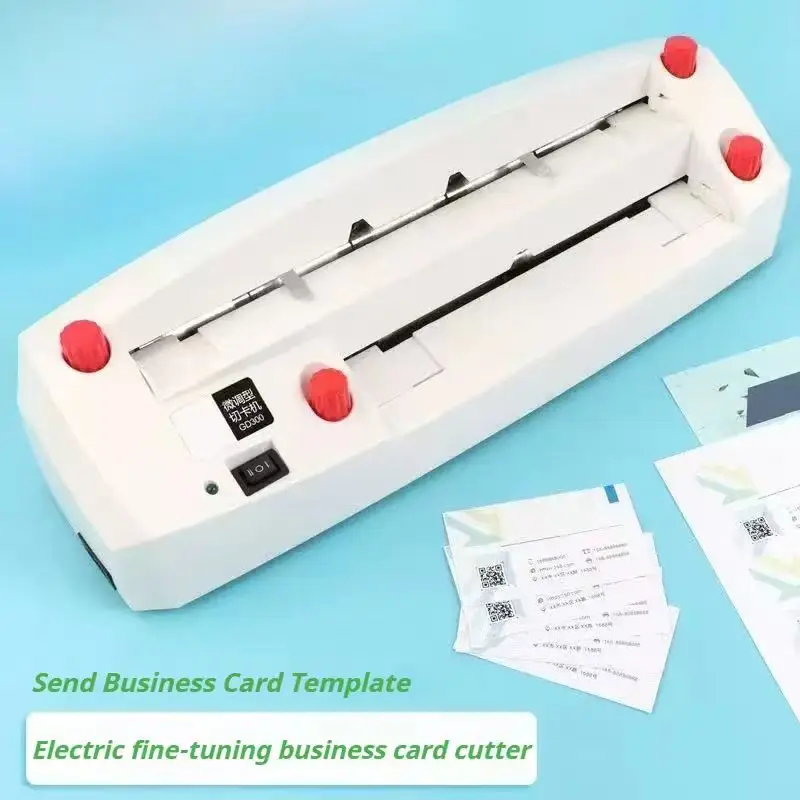 SK316Electric Smart Business Card Cutter Fine Adjustment Precision No Paper Jam Micro Adjustment Right Angle Size90Multiply54mm