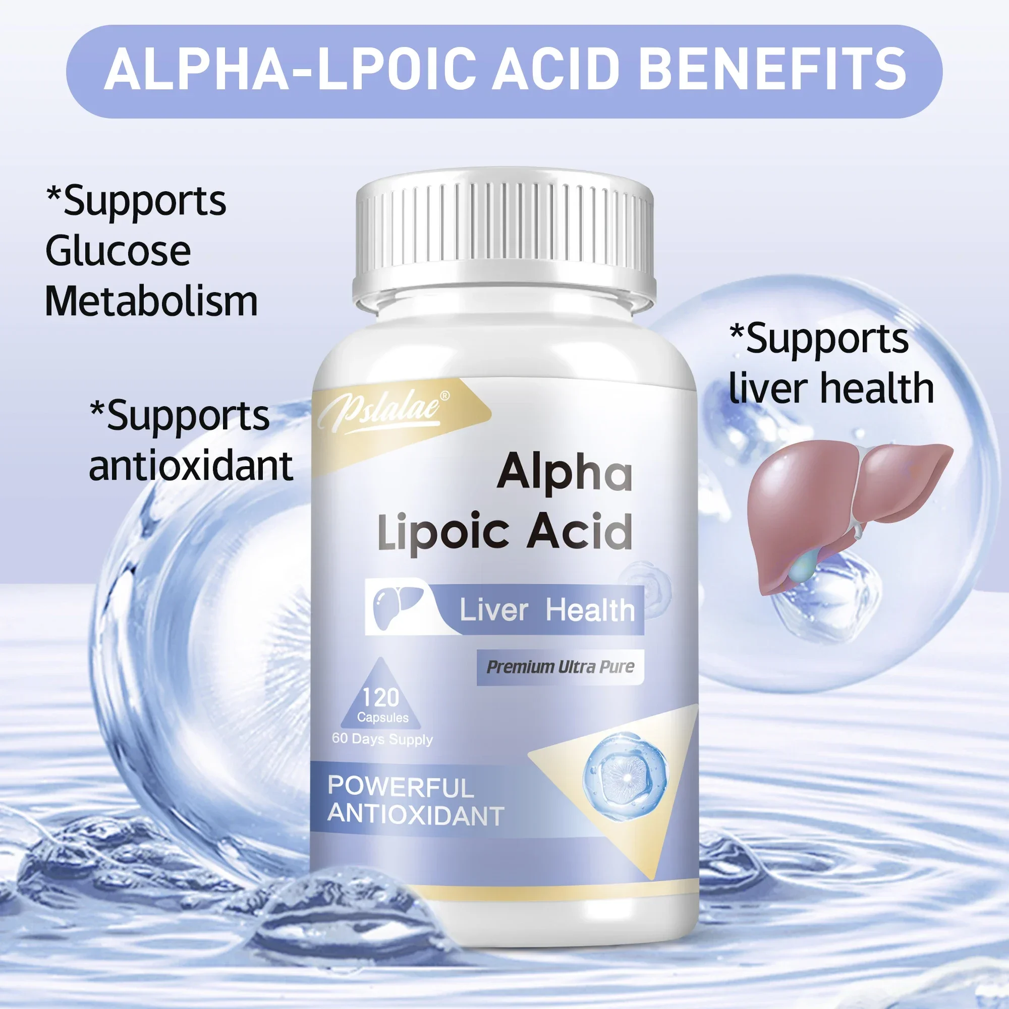 Alpha Lipoic Acid - Help Fight Against Free Radicals, Antioxidant, Metabolism, Skin Aging, Energy, Heart Health