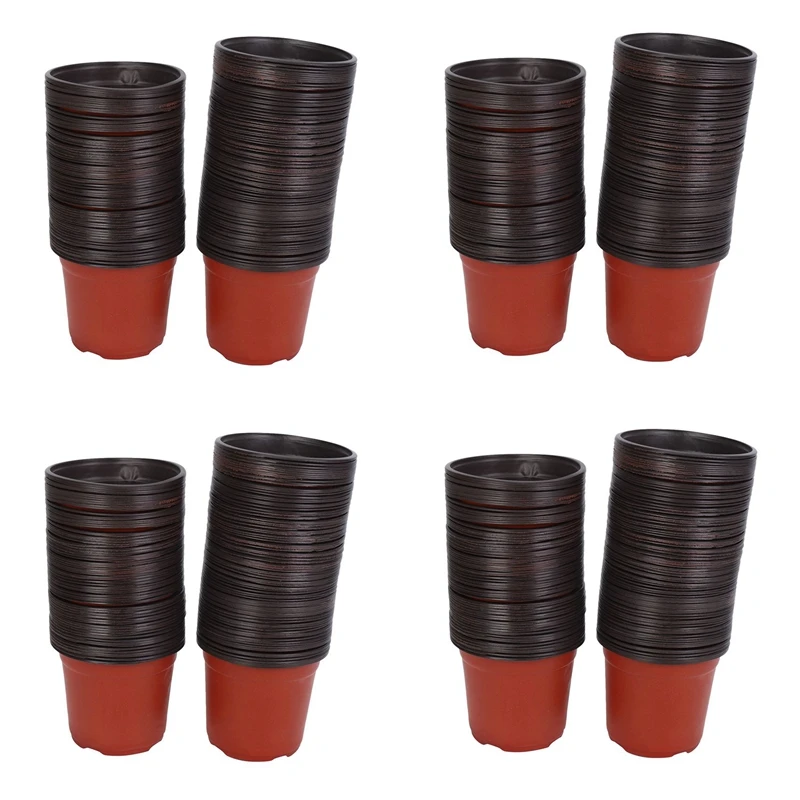 

600Pcs 4.72 Inch Plastic Flower Seedlings Nursery Supplies Planter Pot/Pots Containers Seed Starting Pots Planting Pots