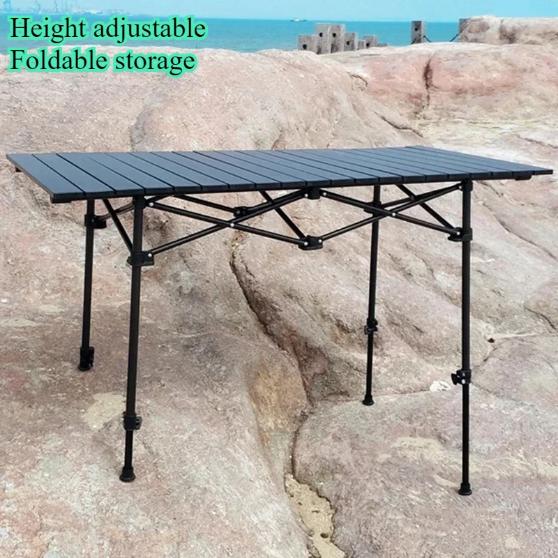 Mesa de Camping IGT ajustable en altura, parrilla, Mesa de Camping ultraligera, Mesa Mahjong, Mesa Plegables para acampar, muebles de Patio