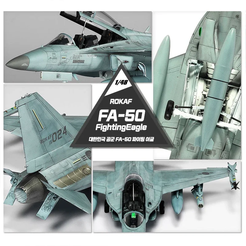 Academy Assembled Aircraft Model Kit 12366 ROKAF FA-50 Fighting Eagle 1/48 Scale