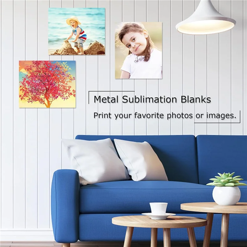 Especial 24Pcs Sublimation Metal Photo Blanks Signs - 8X12in Photo Sign Blank Poster Wall Photo Frame Metal Blanks Indoor Outdoo