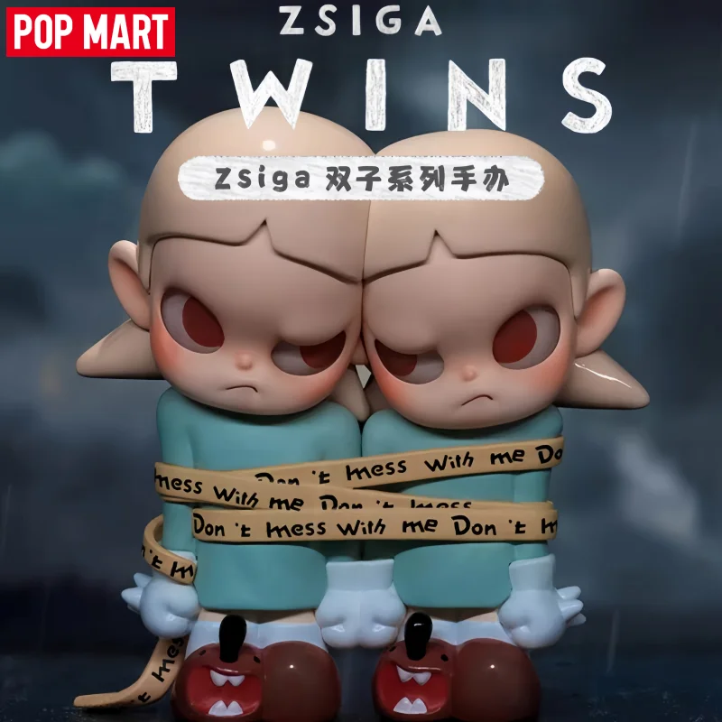 

POP MART Zsiga Twins Series Blind Box Kawaii Anime Mystery Box Desktop Decoration Doll Collectible Girl'S Birthday Surprise Gift