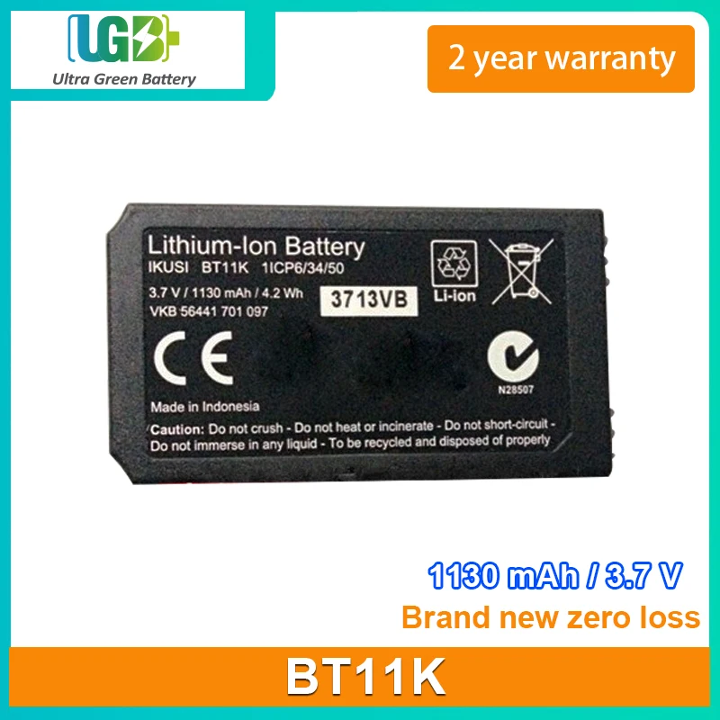 UGB New battery For IKUSI BT11K Remote control battery 3.7V 1130mAh