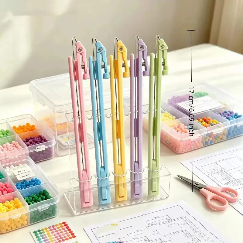 Handlicher, platzsparender Perlenstift, effizienter 2,6-mm-Perlenstift mit automatischer Perlenversiegelung, klemmfreies, ergonomisches Werkzeug zum Perlenplazieren, Pixel-Puzzle – Detail 6