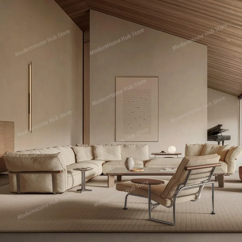 Minimalist White Living Room Sofas Oversized Soft Lounge Living Room Sofas Memory Foam Modern Divano Moderno Furniture Home