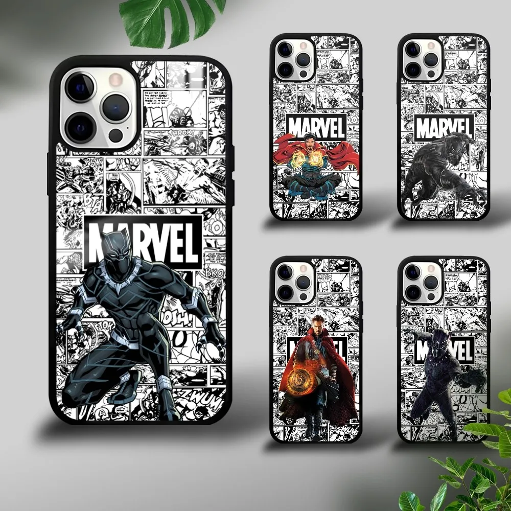 

Doctor Strange VS Black Panther Phone Case For iPhone 16 15 14 13 12 11 Pro Xs Max Mini Plus Celulares Hard Funda