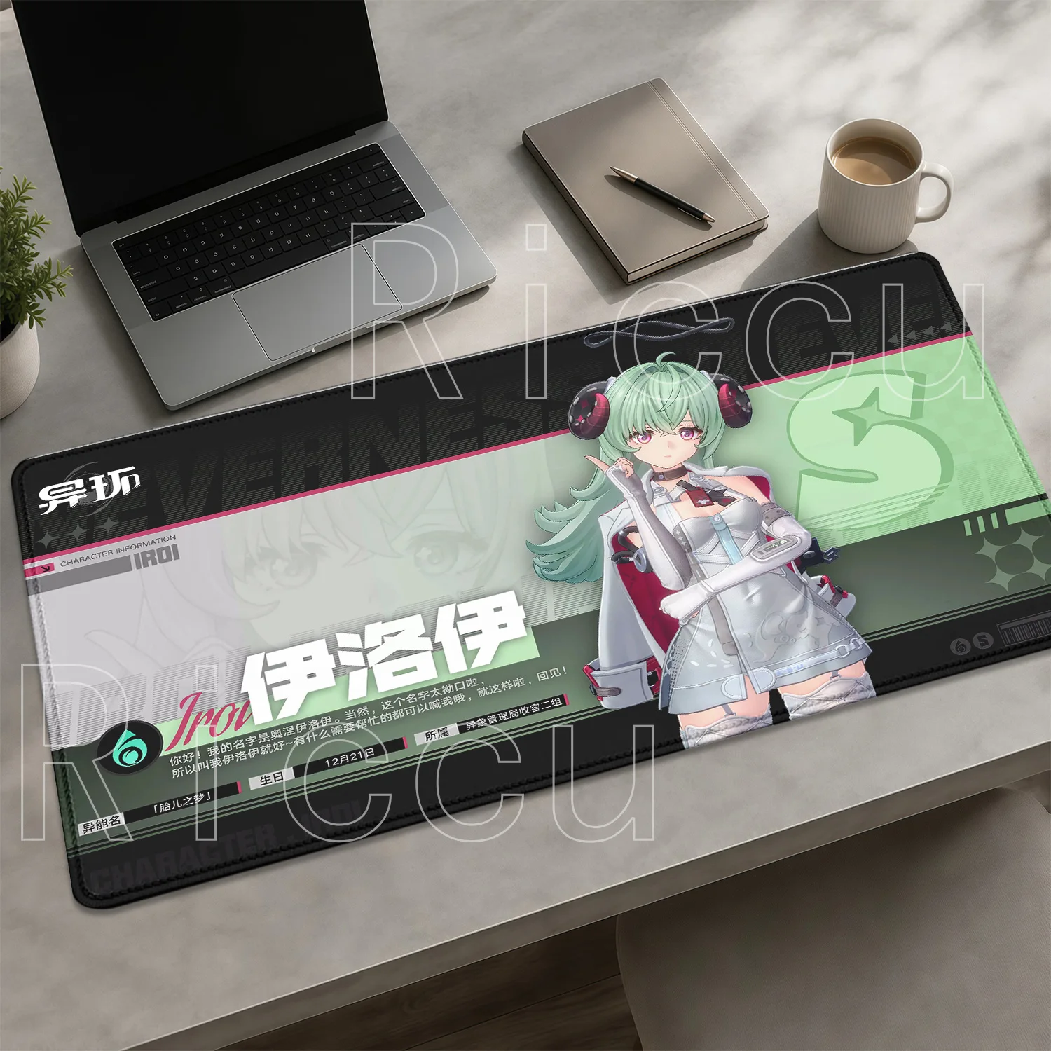 Anime Cute Girl Iroi Neverness To Everness NTE Overlock Office Accessories Mouse Pad HD Printing Game Keyboard Non-slip Desk Mat
