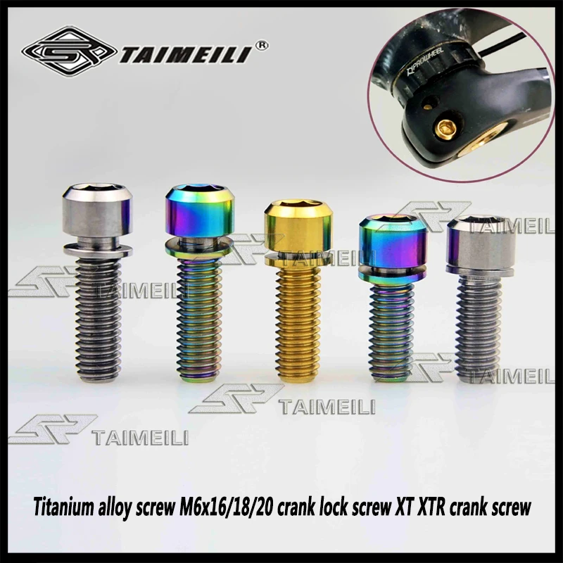 TAIMEILI Titanium alloy screw M6x16/18/20 crank lock screw XT XTR crank screw