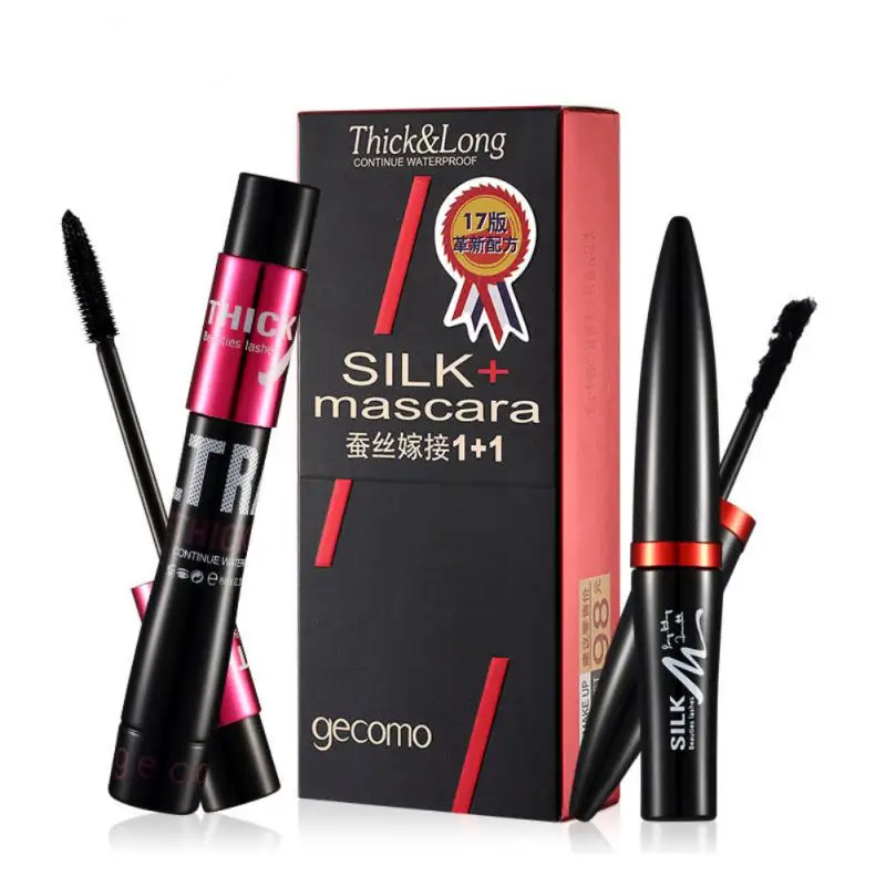 Mascara noir durable pour les yeux noirs, allongement des cils, pas facile à évanouir, imperméable, nature, optique dense, crème