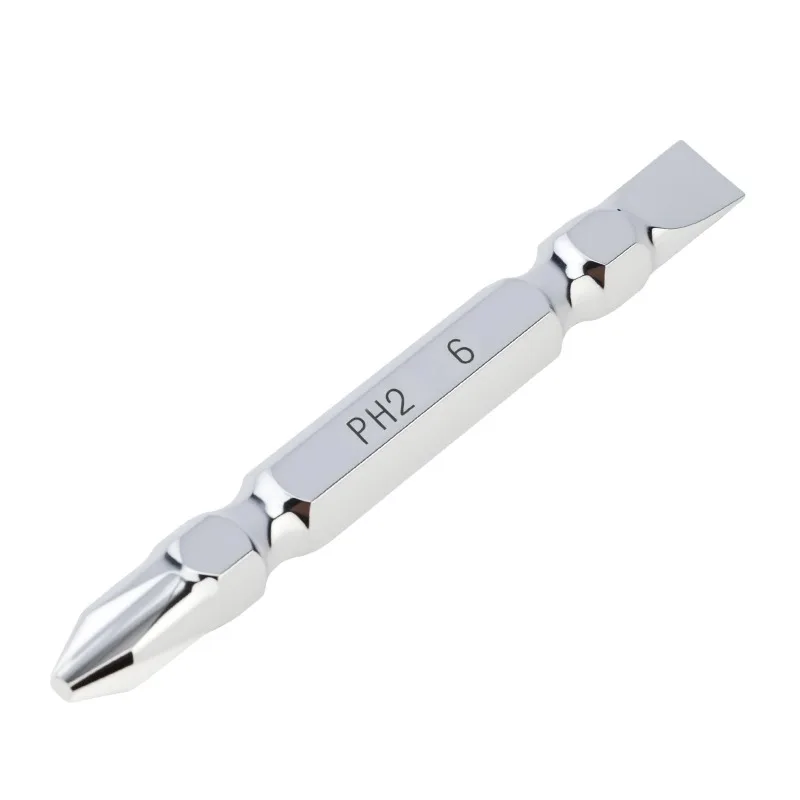 6-piece set of electric screwdriver bits, 1/4 inch hexagonal shank screwdriver bits, cross magnetic manual ratchet