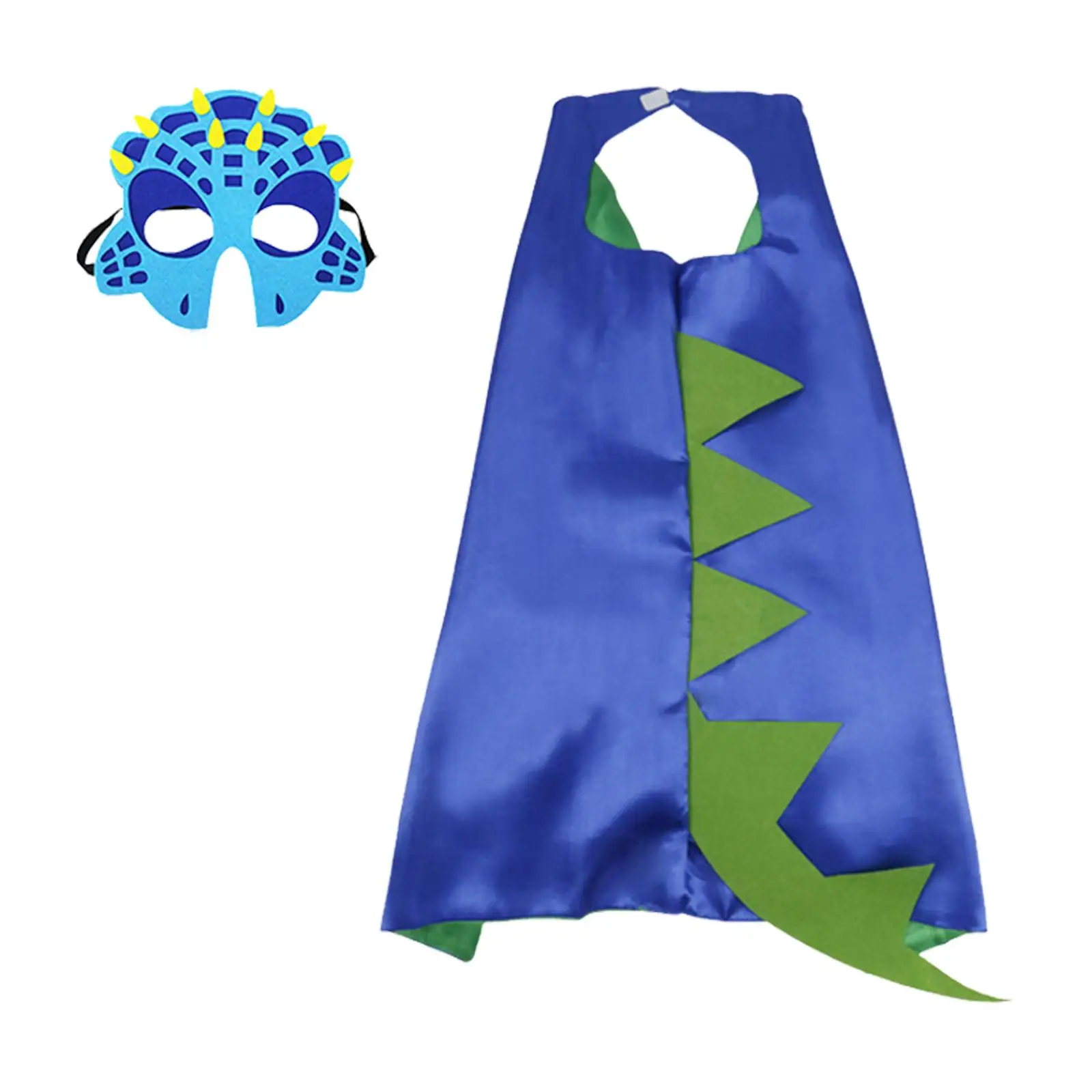 Halloween Dinosaur Cape Mask Kids Costume Shawl Cloak for Fancy Dress Stage Cosplay Party Outfits Decoration