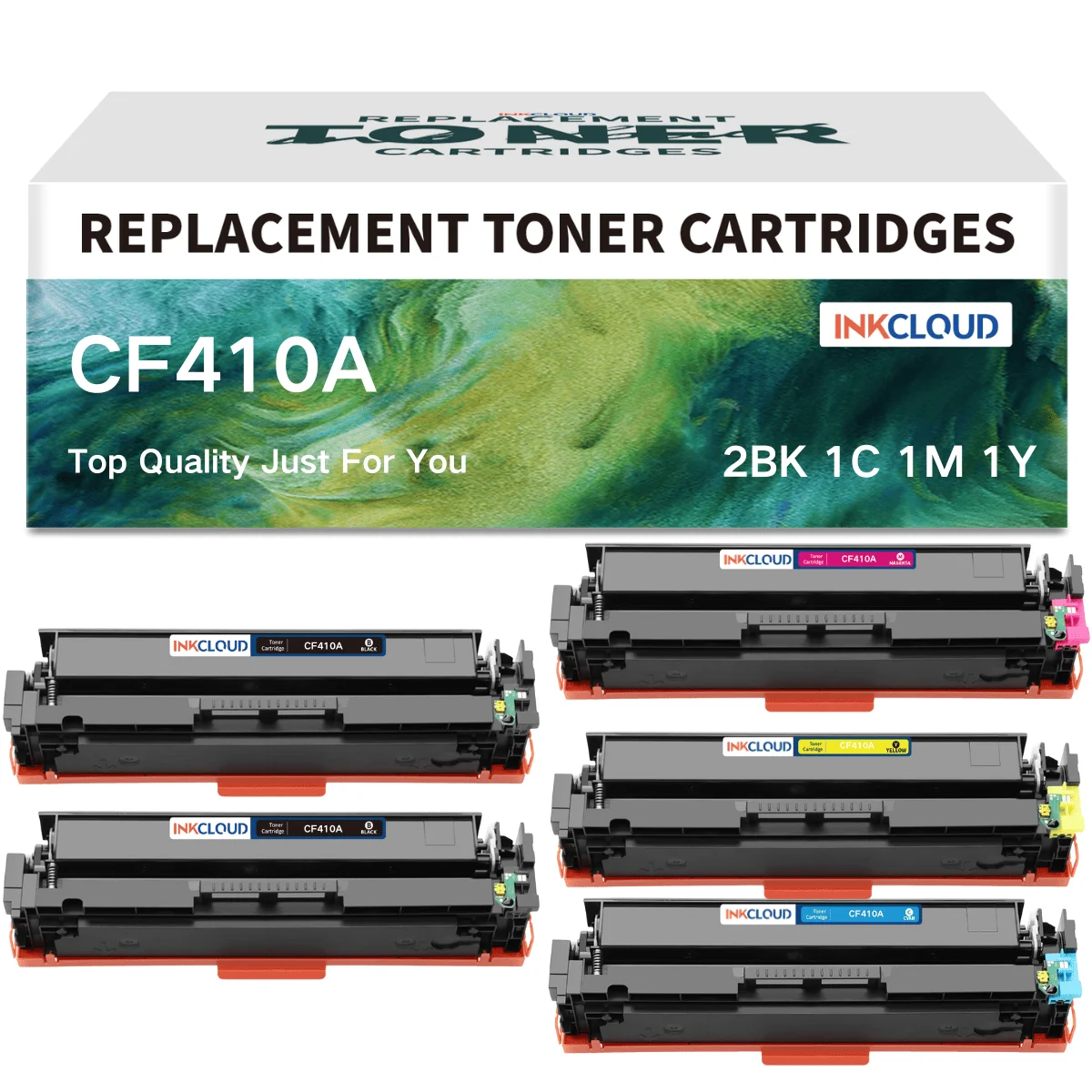 

INKCLOUD Replacement for HP 410A 410X 410 CF410A CF411A CF412A CF413A M477fnw M477fdw M477fdn M452dn M452nw M477