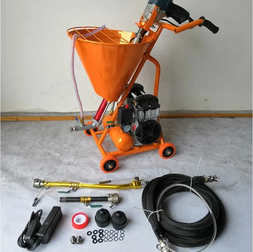 Cement slurry spraying waterproof spraying double pressure cement plastering machine mortar sprayer machine