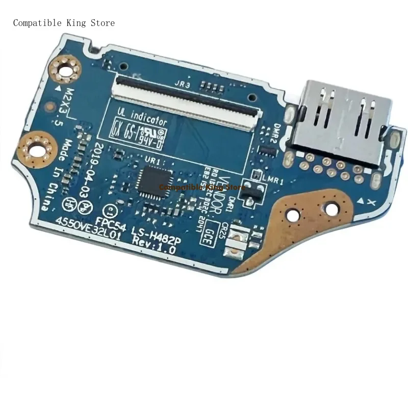 X SD Card Reader USB Port Board for HP Omen 15-DH 15-DH0015NR 15-DH002NR FPC54 LS-H482P