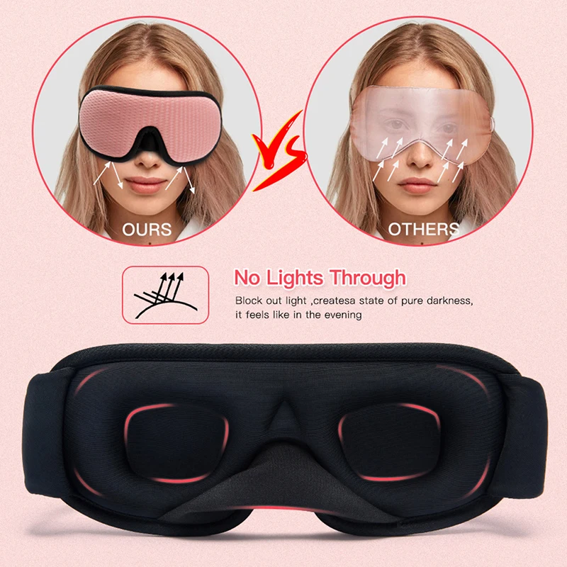 3DSleep Mask EyePatches Blindfold Nose No Light Soft Slaapmasker For Travel Rest Eyeshade Breathable Antifaz Para Dormir Earplug