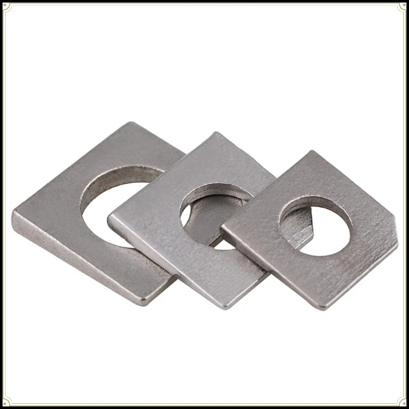10PCS High Quality Square Bevel Washers 304 Stainless Steel  Square Taper Washers For Slot Section Curtain Wall Pad   M6-M30