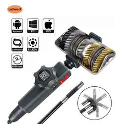 Caméra endoscopique articulée pour voiture, 6.0mm, 8.0mm, 1m, 2 voies, rotation à 180 °, endoscope de voiture avec 8 LED HD 720P, caméra endoscope pour IOS et Android