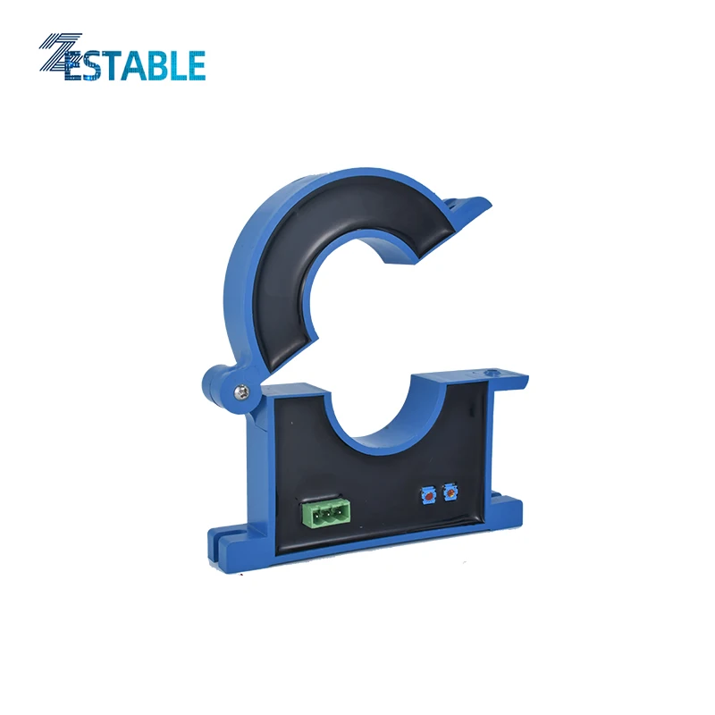 Sensore di corrente Hall ZA-K7 Ingresso CC 0-50-1500A 4-20 mA 0-5 V 0-10 V Uscita RS485 Trasmettitore di corrente split core ad anello aperto