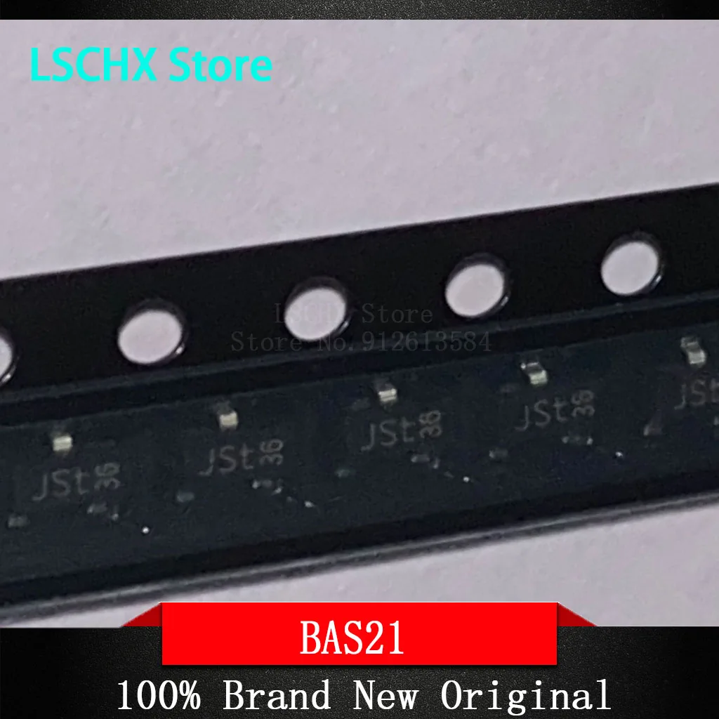 Diodo do interruptor, 50pcs, bas20, bas21, bas29, sot-23