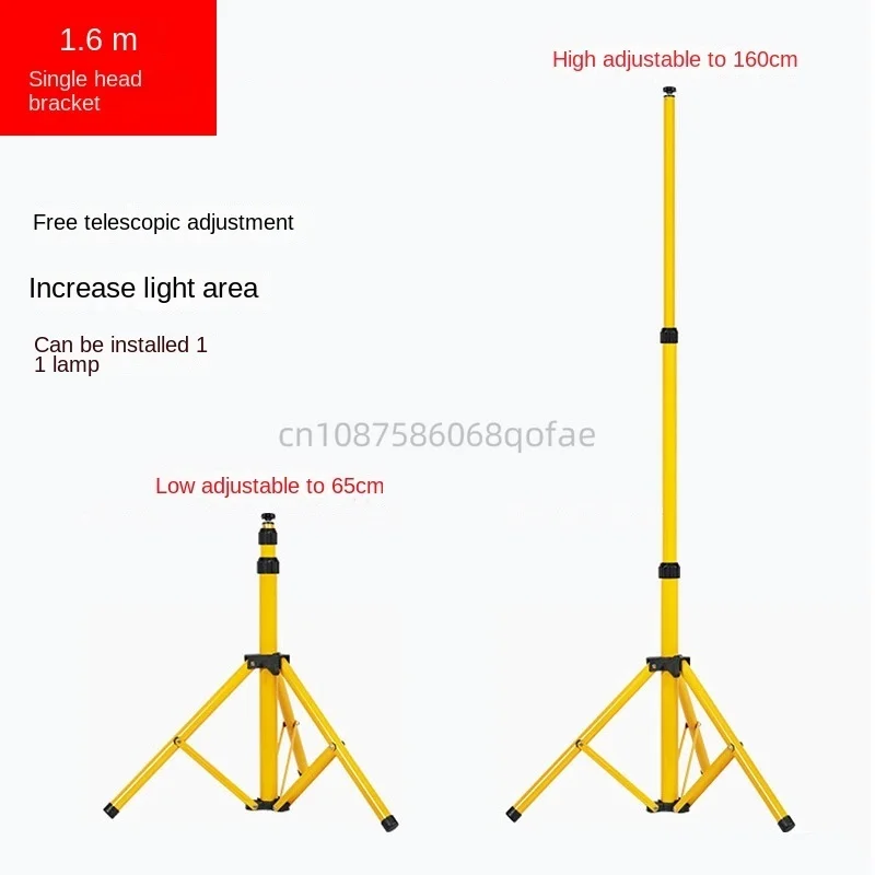 Lamp Holder Stand Outdoor 1.6M/2M/3M Camping Retractable Flood Light Support Stand Construction Site Night Market Tripod