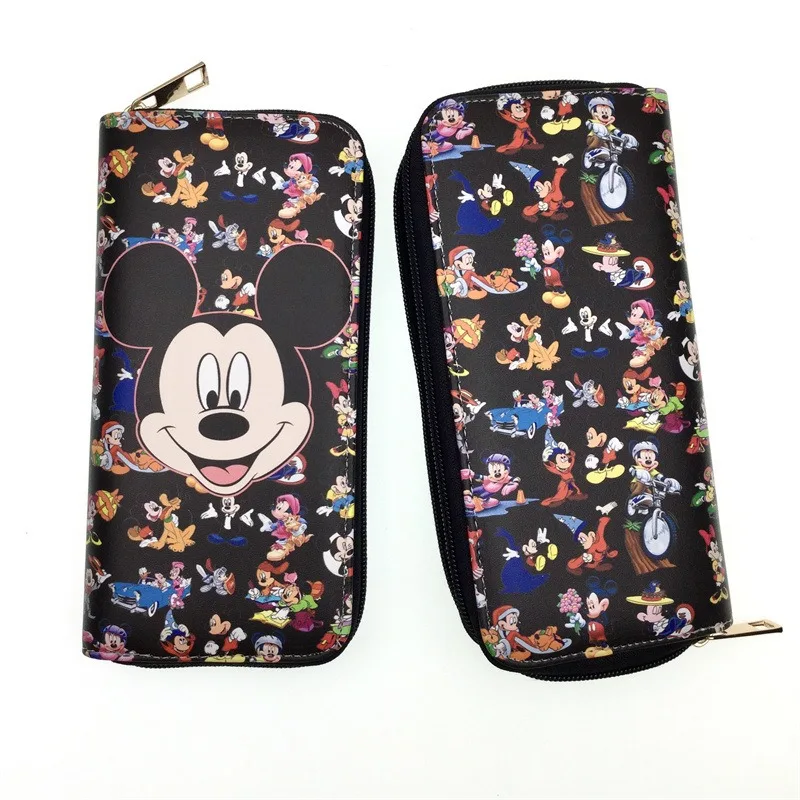 

Mickey Mouse Wallet My Melody Cartoon Cartoon Cute Figures Long Hasp Zipper PU MultiFunction Money Bag Men Women Birthday Gifts