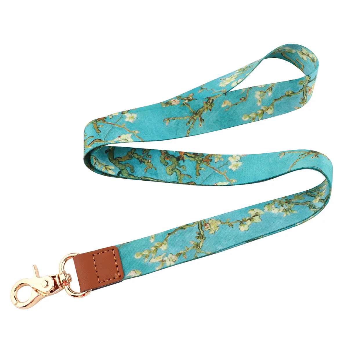 CB1441 Van Gogh Flower Neck Strap Keychain Lanyard For Keys ID Card Badge Holder Keycord DIY Hanging Rope Phone Accessories