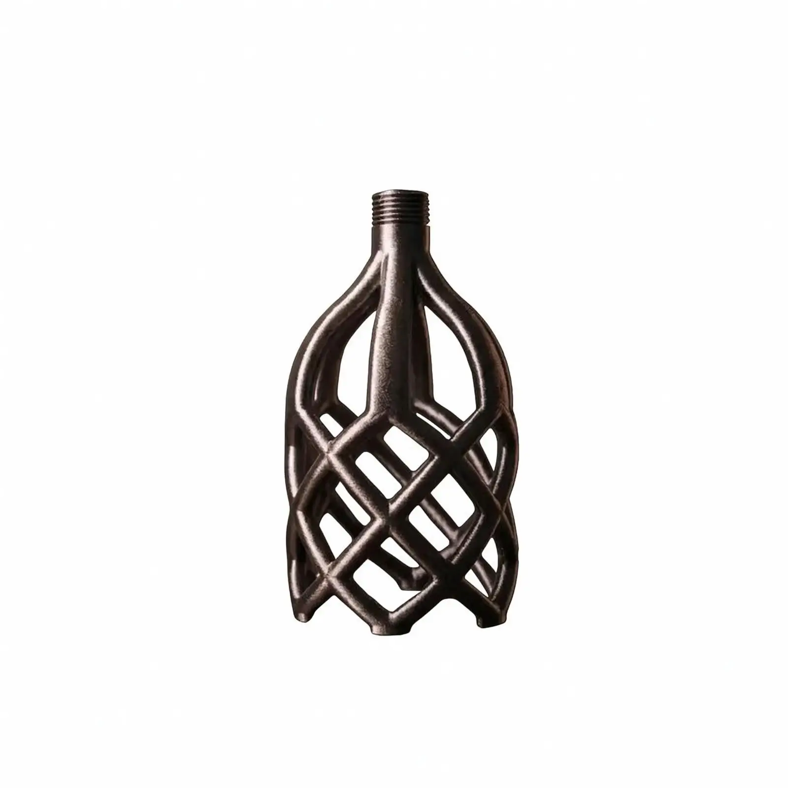 Men Hand Shower Head with Lattice Pattern Open Frame Rinse Head Sculptural Design for Shower Space Decor