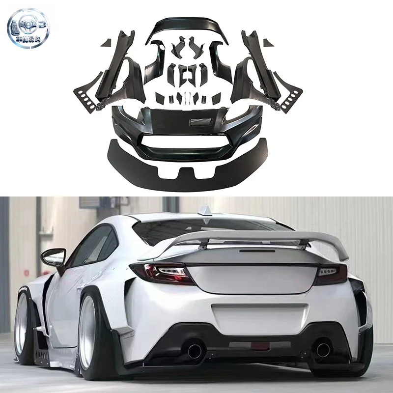 New Rocket Glass Fiber Bunny Style Bumper Front Splitter Fender Flares Conversion Kit for Toyota GR86 Subaru BRZ