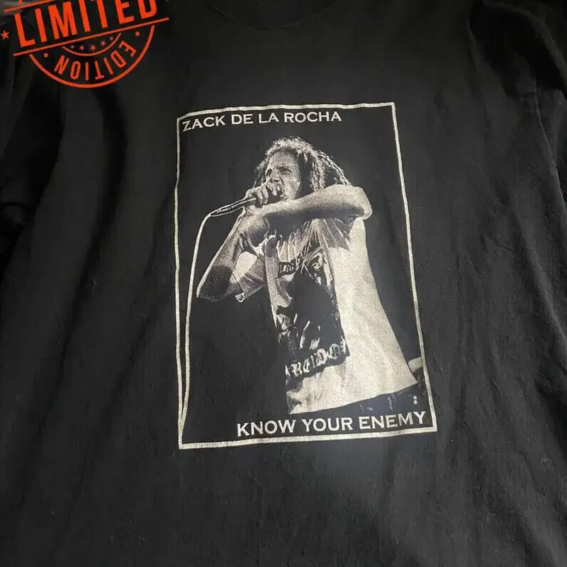 Vtg Zack De La Rocha Rage Against The Machine T Shirt Black S 4Xl