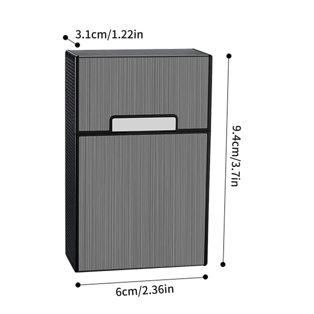 المحمولة 20 قطعة علبة السجائر الألومنيوم العادية الملك الحجم البلاستيك السيجار حامل التبغ صندوق تخزين الحاويات اكسسوارات التدخين