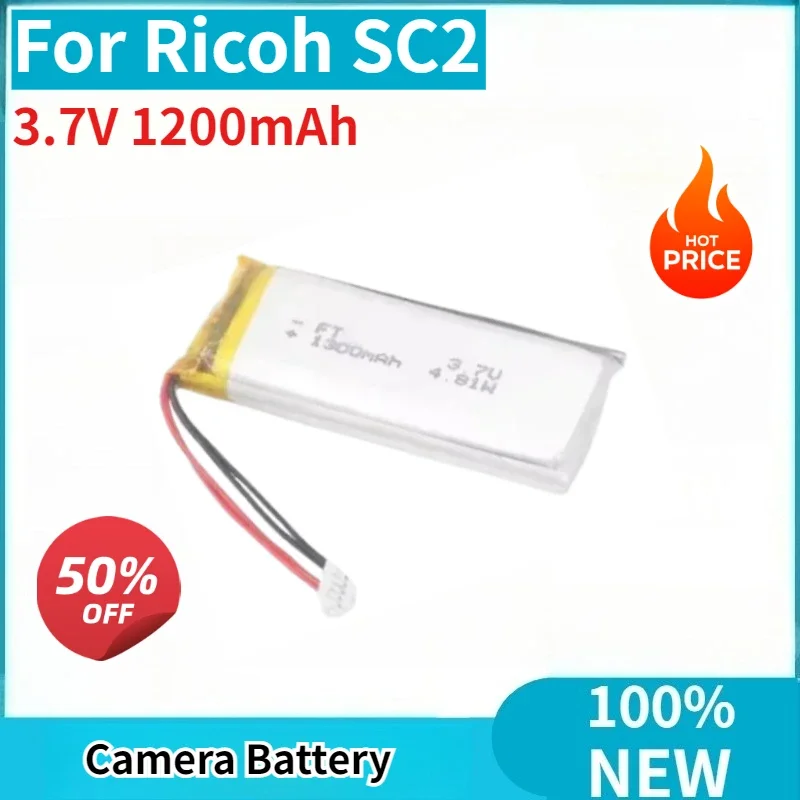 

Brand New 3.7V 1200mAh Replaceable Battery For Ricoh SC2 Camera Battery High Quality